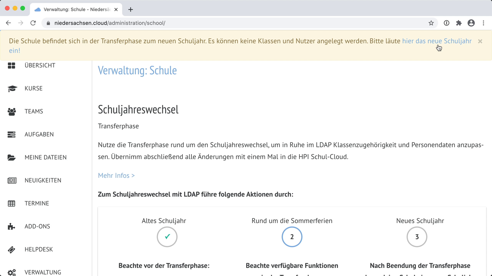 So gelingt der Schuljahreswechsel mit dem IServ und der NBC