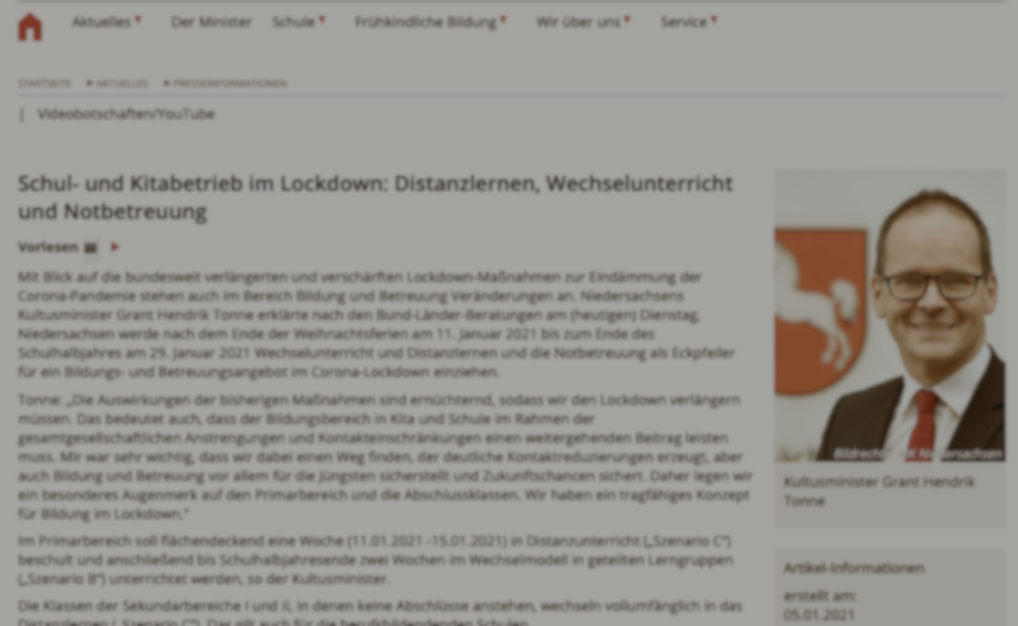 Aktuelle Meldungen aus dem Kultusministerium