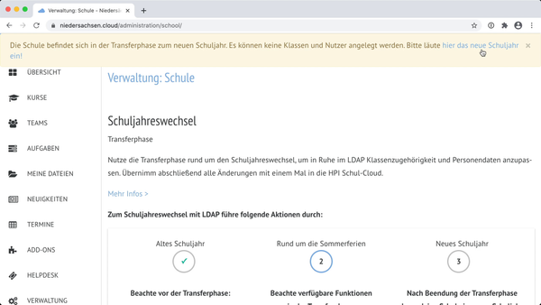 So gelingt der Schuljahreswechsel mit dem IServ und der NBC