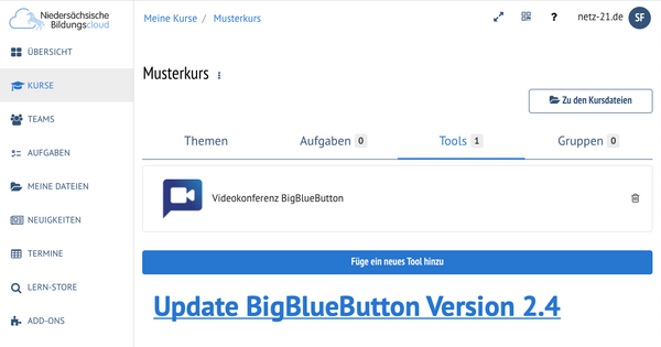 Video-Konferenzen in der NBC - jetzt mit weiteren nützlichen Tools für Lehrkräfte